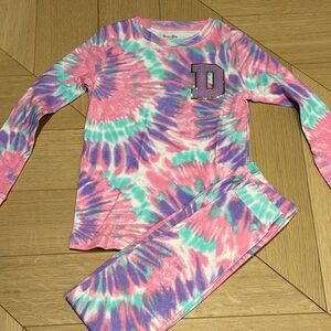 Vibrant Tie-Dye Kids Pajama Set size 8
